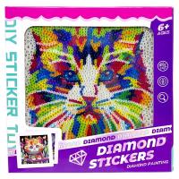 Алмазна мозаїка Кіт (стрази, інструменти, рамка) в коробці 17,5х17,5 см MIC 277-1