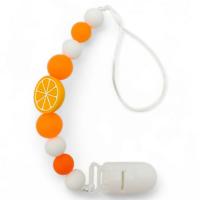 Силіконовий ланцюжок для пустушки МАНДАРИН Mega Zayka №0523