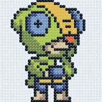 Алмазна мозаїка (міні) Бравл Старс (Brawl Stars) Леон, 10х10 см Origami ODM5119