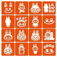 Набір трафаретів для біо-тату "Labubu" labubu _simple-16