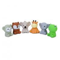 Дитячі іграшки для купання "Тваринки" 2025-29, 6 штук, з пискавкою