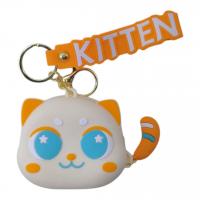 Гаманець-монетниця з карабіном Котик, бежева MIC C68959