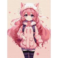 Картина за номерами Аніме. Чарівна дівчинка 30х40 см Ідейка KHO5119