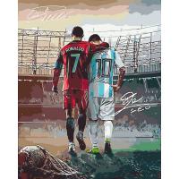 Картина по номерах Дві легенди: Роналду та Мессі 40х50 см Origami LW3322