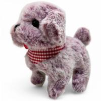 Мʼяка іграшка Собачка, ходить, гавкає (бузкова) MIC MS-2032