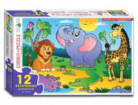 Гра - пазл В світі тварин 12 елементів Київська фабрика іграшок 86126