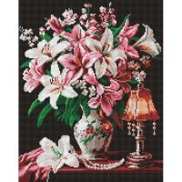 Алмазна мозаїка Витончені лілії 40х50 см Ідейка AMO20026
