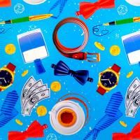 Папір подарунковий (100х70 см), 1 аркуш Експрес Удачі арт. 32-112