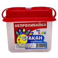 Непроливайка подвійна з кришечками 10*8,5*6,5 см (ЧЕРВОНА) MIC 42644