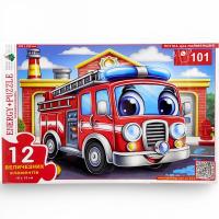 Гра-пазл (Максі) Пожежна машина, 12 елементів Київська фабрика іграшок 88205