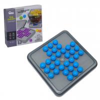 Логічна гра Peg Solitaire - Солітер з кілочками, 32 кульки (блакитний) QML M8H