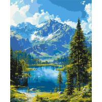 Картина по номерах Гірський спокій 40х50 см Origami LW30990