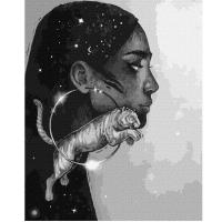 Картина за номерами Сузір'я тигра з фарбами металік  Ідейка KHO4970