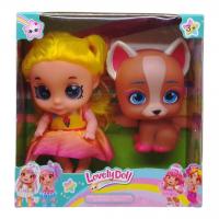 Лялька з песиком Lovely Doll (жовта) MIC 210B