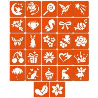 Набір трафаретів для біо-тату "Легка краса" legka-krasa_5x5_27_1