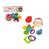 Набір брязкалець, 5 штук, з гумовими качечками mei le bao 8398-22