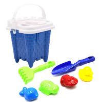 Дитячий пісочний набір Вежа синій Bamsic 1265