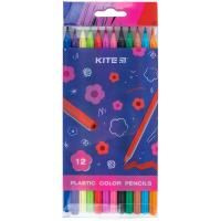 Олівці кольорові пластикові, 12шт Kite Flower Kite K24-049-1
