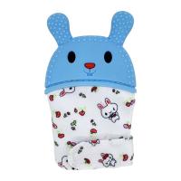 Прорізувач-рукавичка Зайка, синій Mega Zayka №0404