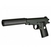 Страйкбольний  пістолет Вальтер GALAXY Browning mini з глушником та МЕТАЛЕВИМИ ЕЛЕМЕНТАМИ MIC G2A