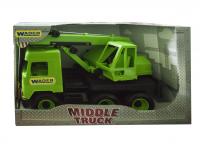 Автокран Middle truck (зелений) Wader 39483