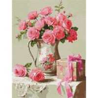 Картина за номерами "Рожевий подарунок" ©art_selena_ua KHO3318, 30х40 см