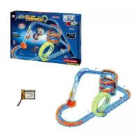 Ігровий автотрек із 69 елементів, із вбудованим акумулятором, підсвічування, світиться у темряві, трюки, муляжі оточення, в коробці MIC 89987