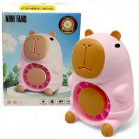 Дитячий вентилятор Капібара USB 11 см (рожевий) MIC KA-23-4778