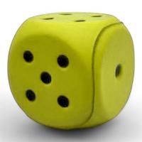 Іграшка фомова Гральний кубик (6 см) жовтий MIC DZ577