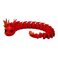 Іграшка рухлива 3D Королівський Дракон 32см (КОРАЛОВИЙ) MIC 43179