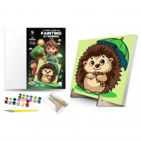 Картина по номерах на підставці Їжачок (25х25 см) qbee QB900-004