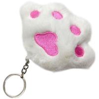 Брелок мяʼкий Лапка 9х7х3,5 см (біла) MIC 8110ЛК