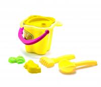 Відро з пісочним набором Сонечко (жовте) Максимус 5047