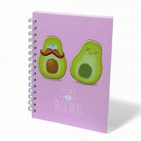 Блокнот А5, 80 аркушів, на спіралі Авокадо (рожевий) MIC 2507