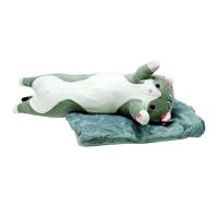 Мʼяка іграшка Кіт Батон, 60 см, з пледом (сірий) MIC L15101