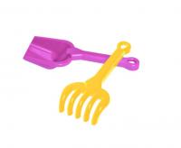 Набір Лопатка та граблі (рожевий) Технок 1363
