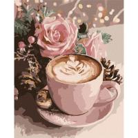 Картина за номерами "Новорічний капучино" KHO5743 з фарбами металік 40х50 см