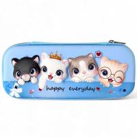 Пенал універсальний, на блискавці Котики-3D (блакитний) MIC 8746-НЛК