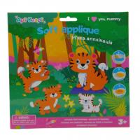 Мʼяка аплікація Сімʼя: Тигри, фоаміран Аплі Краплі АС-01