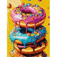 Картина по номерах Смачненькі пончики 30х40 см Ідейка KHO5720