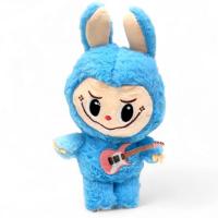 Мʼяка іграшка Монстрик Лабубу з присоскою 25 см (блакитна) MIC 8535