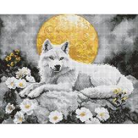 Алмазна мозаїка ПІД СВІТЛОМ МІСЯЦЯ 40х50см Ідейка AMO8244