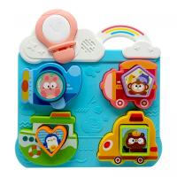 Бізіборд Цікаві Подорожі (блакитний) (сортер, 15 пісень, 8 казок, назви та звуки транспорту, підсвічування) Wtoys 52778