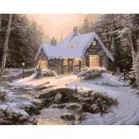 Картина за номерами Дім взимку 40х50 см Origami LW3255