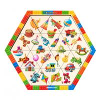 Дерев'яний пазл-вкладиш "Іграшки" PSF023