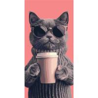 КАРТИНА ЗА НОМЕРАМИ КОТЯЧИЙ ВАЙБ 40Х80 СМ Origami LW5156