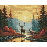 Алмазна мозаїка "Витончені олені" AMO7870, 40х50 см