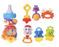 Набір брязкалець в колбі, (БЛАКИТНИЙ) huan le xing toys 997-63C