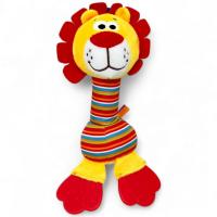 Мʼяка іграшка-брязкальце з дзвіночком, лев Happy monkey №1216