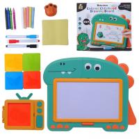 Дошка-столик Динозавр 2 в 1, з аксесуарами (бірюзовий) Jia Bang 899-82Y